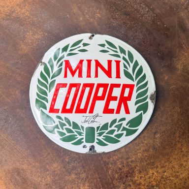 Vintage Mini Cooper Sign